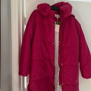Hot Pink Puffer Coat with Hood